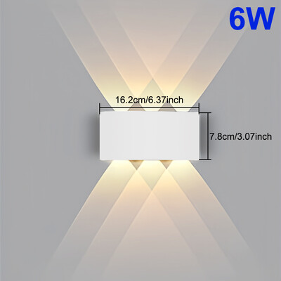 Āra LED sienas gaisma 4W 6W 8W 10W ūdensizturīgs IP65 augšup uz leju gaisma Mūsdienīgs ejas dārza pagalms Guļamistabas viesistabas gaismas dekors