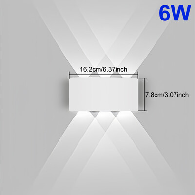 Āra LED sienas gaisma 4W 6W 8W 10W ūdensizturīgs IP65 augšup uz leju gaisma Mūsdienīgs ejas dārza pagalms Guļamistabas viesistabas gaismas dekors