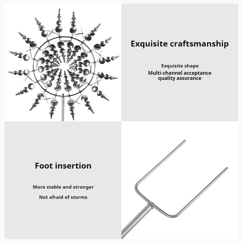 Kinetic Art Vējmašīnas metāla vējdzirnavu dārza dekorēšana āra vēja ķērējs Dreamcatcher vēja zvani Mūsdienīgs mājas dekors