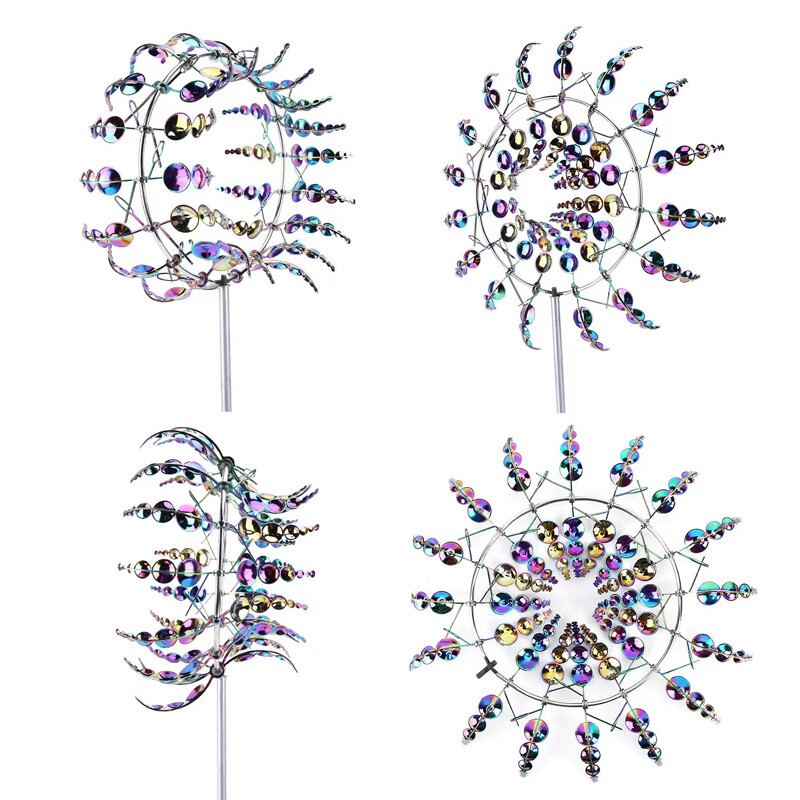 Kinetic Art Vējmašīnas metāla vējdzirnavu dārza dekorēšana āra vēja ķērējs Dreamcatcher vēja zvani Mūsdienīgs mājas dekors
