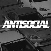 "ANTISOCIAL" Uzlīmes, foršas un smieklīgas uzlīmes, Dekorācijas automašīnu kravas automašīnām Motocikli klēpjdators
