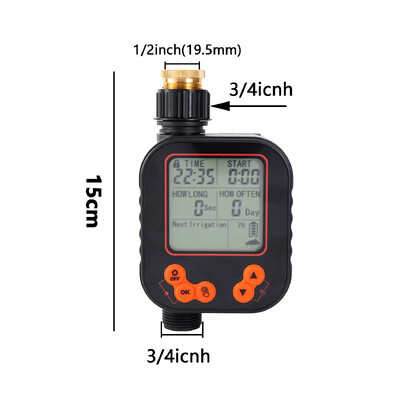 Išmanusis LCD ekrano laikmatis Automatinis valdymo prietaisas Drėkinimo valdiklis Skaitmeninis laikmatis Maišytuvo laikmatis Automatinis laistymo įrenginio vanduo