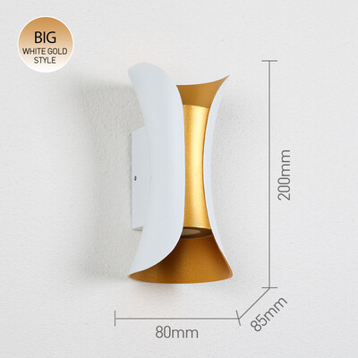 LED sienas lampa 6W 10W alumīnija IP65 ūdensnecaurlaidīga āra sienas lampa Dārza veranda Moderna iekštelpu ziemeļvalstu lampas dekoru apgaismojums