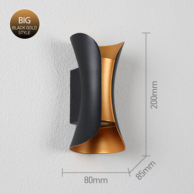 LED sienas lampa 6W 10W alumīnija IP65 ūdensnecaurlaidīga āra sienas lampa Dārza veranda Moderna iekštelpu ziemeļvalstu lampas dekoru apgaismojums