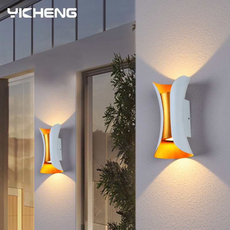 LED sienas lampa 6W 10W alumīnija IP65 ūdensnecaurlaidīga āra sienas lampa Dārza veranda Moderna iekštelpu ziemeļvalstu lampas dekoru apgaismojums