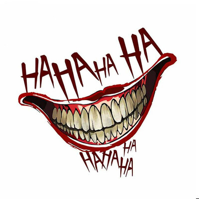 Joker Horrible Devil Laugh Auto uzlīme velosipēda motociklam klēpjdatoram ķiverei bagāžnieka sienai vinila uzlīmes Dekorācijas piederumi