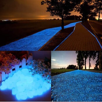 10/20/50PCS Glow Pebbles Luminous Stones Glow Home Fish Tank Decoration Garden Luminous Glowing In The Dark Αξεσουάρ για δώρο