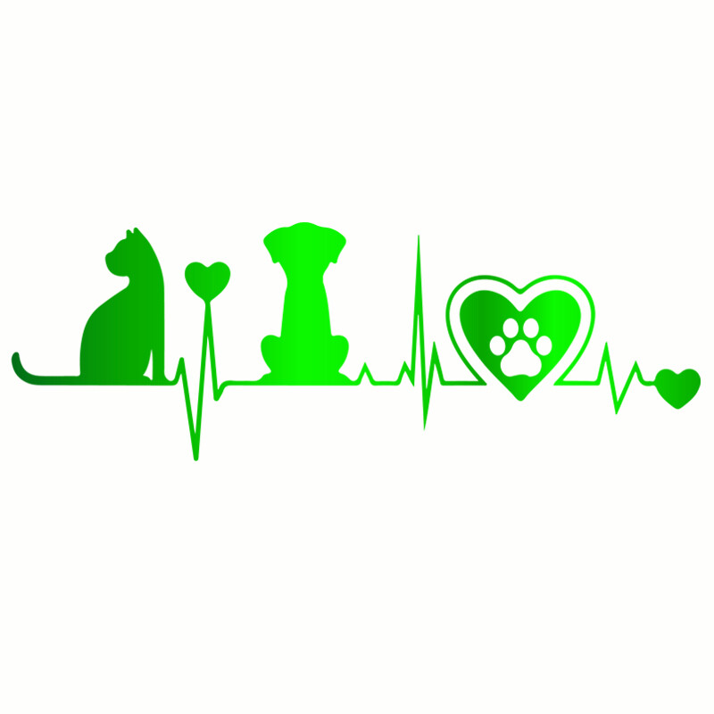 Naljepnica za motocikle Otkucaji srca Mačke i psi vole otiske stopala Reflektirajuće naljepnice za automobile Moto naljepnice za automobile Smiješne JDM vinilne