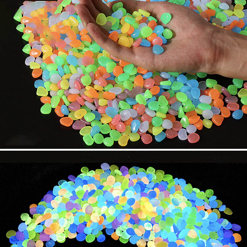 200 kom Svjetleći kamen 1 cm Vrtni ukras Šljunak i kamenčići Kamenje za lijepu dekoraciju šetališta u dvorištu