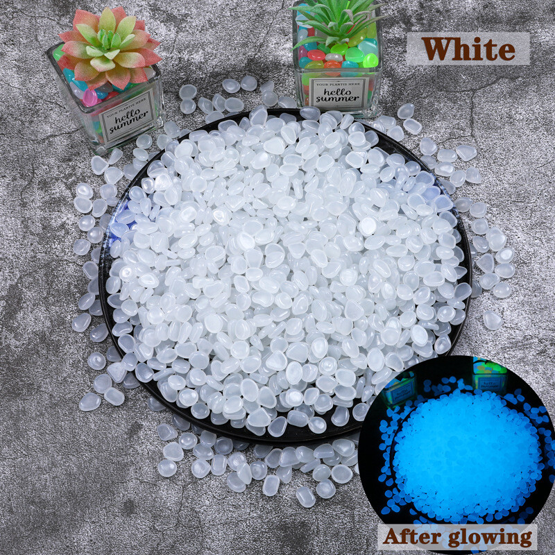 200 kom Svjetleći kamen 1 cm Vrtni ukras Šljunak i kamenčići Kamenje za lijepu dekoraciju šetališta u dvorištu