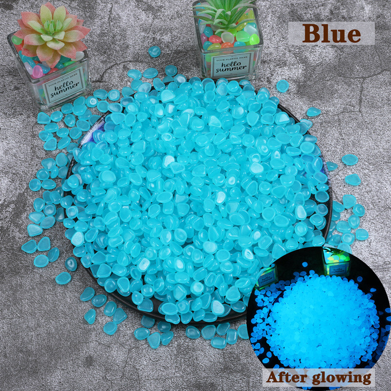 200 kom Svjetleći kamen 1 cm Vrtni ukras Šljunak i kamenčići Kamenje za lijepu dekoraciju šetališta u dvorištu