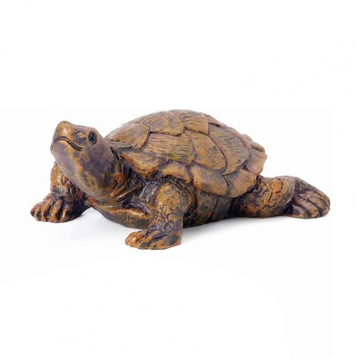 Simulācijas bruņurupuča statuja, sveķu miniatūra bruņurupuča ornaments, spilgts āra dīķa dekors augu pods dārza piederumi