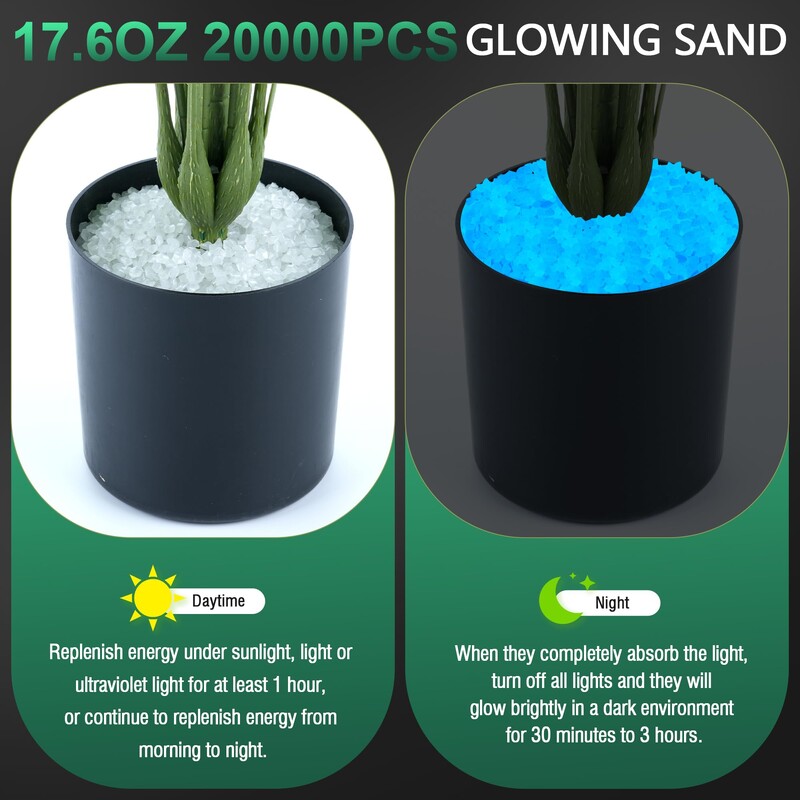 1000 komada 3-5 mm Svjetleći pijesak koji svijetli u tami Kameni kamenčići Kućni vrt Dvorište Vanjska staza Dekoracije travnjaka Fish Tank Dekoracija akvarija