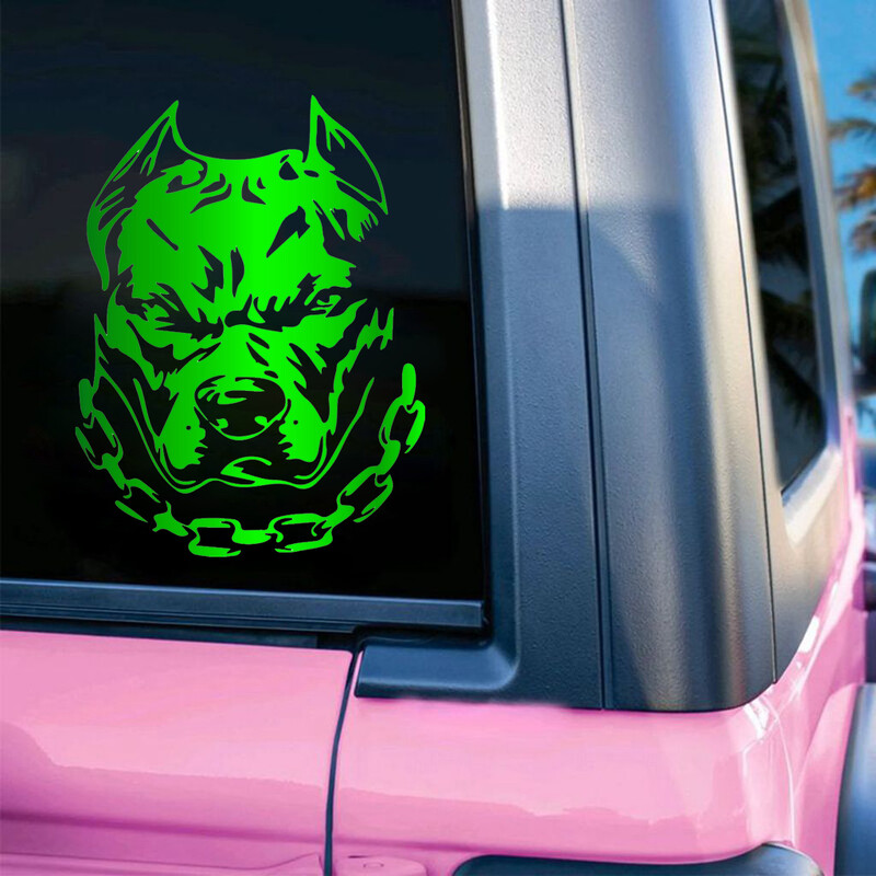 Motocikla uzlīme buldogs Atstarojošs auto dizains Moto Auto Decal Smieklīgs JDM Vinila Auto aksesuāri 14,4X19cm