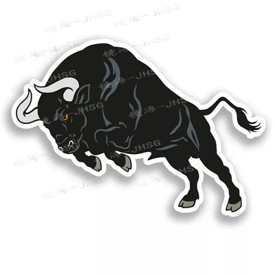 Melna spāņu buļļu auto uzlīme Cute Aksesuāri Produkts PVC saules aizsardzības un ūdensizturīgs vinila uzlīme