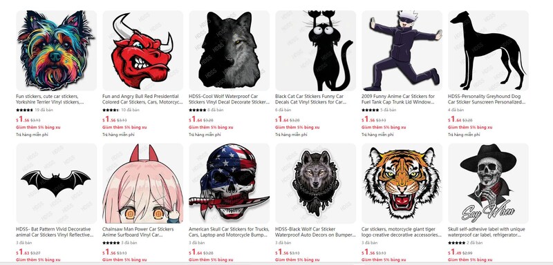 HDSS smieklīgas automašīnas uzlīmes personalizētu karikatūru Dragon Anime PVC automašīnu aksesuāru izgatavošana