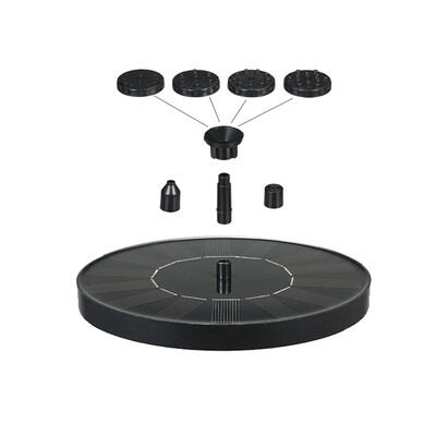 2,5 W päikeseenergia purskkaevupump 6 düüsiga päikeseenergial töötav pump koos päikesepaneelide komplektiga linnuvanni, tiigi, aia ja muude kohtade jaoks