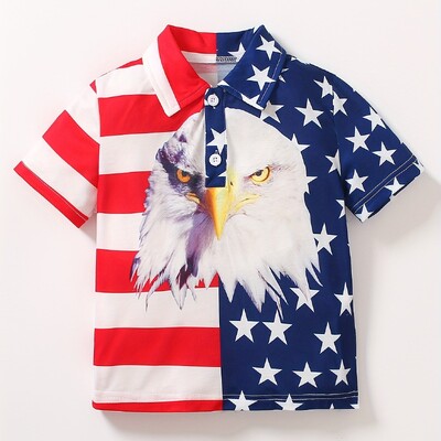 Karikatūras raksta apdruka, zēni, meitenes, radoši polo krekli Ikdienas krekls ar īsām piedurknēm, topi Bērnu apģērbi vasarai brīvā dabā