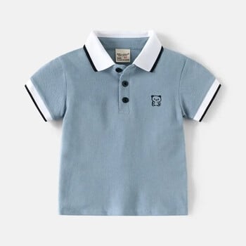 HoneyCherry Детска тениска с къс ръкав New Boys Polo Shirt Бебешки блузи с половин ръкав Детски дизайнерски дрехи