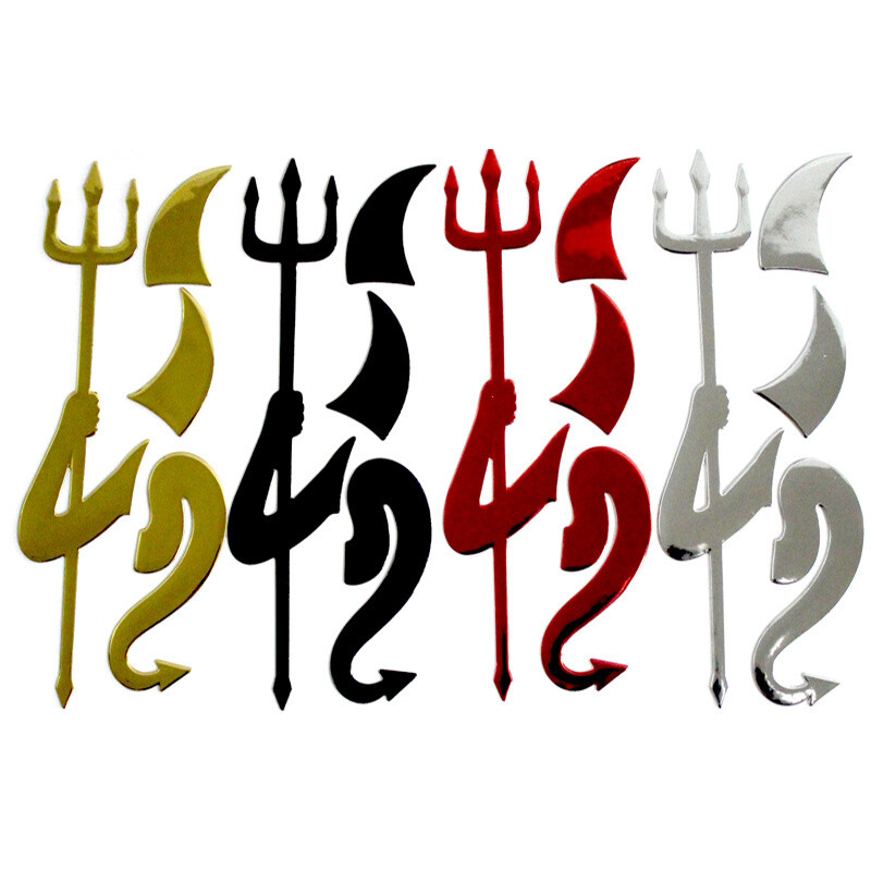 Automobil Little Devil Pattern Demon Horn Naljepnica 3d reflektirajuća naljepnica Vodootporan za Skoda Octavia Mazda Audi Renault Megane Golf