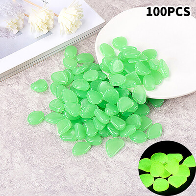 100db Kerti dekor világító kövek sötétben világító dekoratív kavicsok kültéri akvárium dekorációhoz akvárium kiegészítők