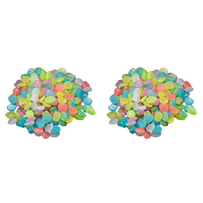 100-200 gab. Gaismas akmeņi mirdz tumsā Dekoratīvie oļi āra zivju tvertnes akvārija rotājumi pagalma zāliena dārza dekorēšana