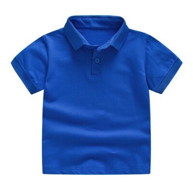 Vienkrāsaini Zēni Meitenes Vasaras T-krekli Kvalitatīvi Uniforms Polo Bērnu Topi T-krekli Modes Bērnu Apģērbi