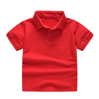 Vienkrāsaini Zēni Meitenes Vasaras T-krekli Kvalitatīvi Uniforms Polo Bērnu Topi T-krekli Modes Bērnu Apģērbi