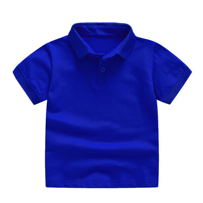 Vienkrāsaini Zēni Meitenes Vasaras T-krekli Kvalitatīvi Uniforms Polo Bērnu Topi T-krekli Modes Bērnu Apģērbi