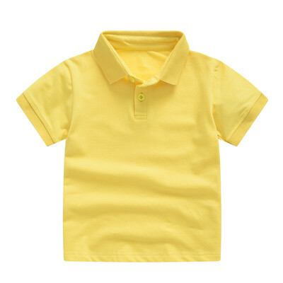 Vienkrāsaini Zēni Meitenes Vasaras T-krekli Kvalitatīvi Uniforms Polo Bērnu Topi T-krekli Modes Bērnu Apģērbi