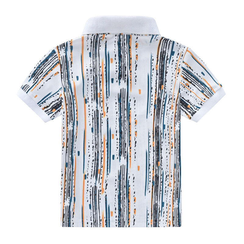 Nyomtatás kedves fiúk és lányok divatnyomtatás légáteresztő gombblúz szabadidő klasszikus dizájn hajtókás mikroelasztikus POLO ing