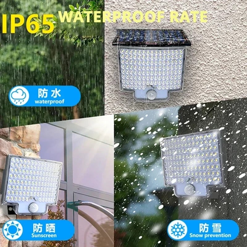 106 LED Split Solar Lamp 3 Λειτουργία φωτισμού Διακόσμηση εξωτερικού χώρου ηλιακό φως Φωτιστικό τοίχου PIR Αισθητήρας κίνησης Αδιάβροχο φωτιστικό κήπου γκαράζ