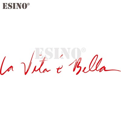 Automobilių modeliavimo lipdukas su automobiliu gyvenimas yra toks gražus itališkas La Vita E Bella PVC 3D raižinys, atsparus vandeniui vinilo automobilių lipdukai Automobilių priedai