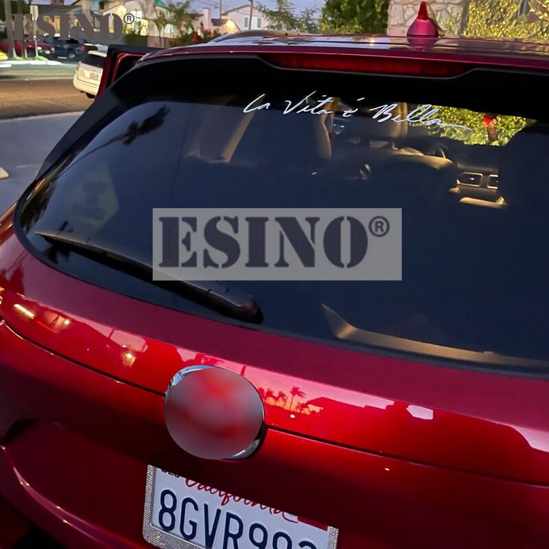 Automobilių modeliavimo lipdukas su automobiliu gyvenimas yra toks gražus itališkas La Vita E Bella PVC 3D raižinys, atsparus vandeniui vinilo automobilių lipdukai Automobilių priedai