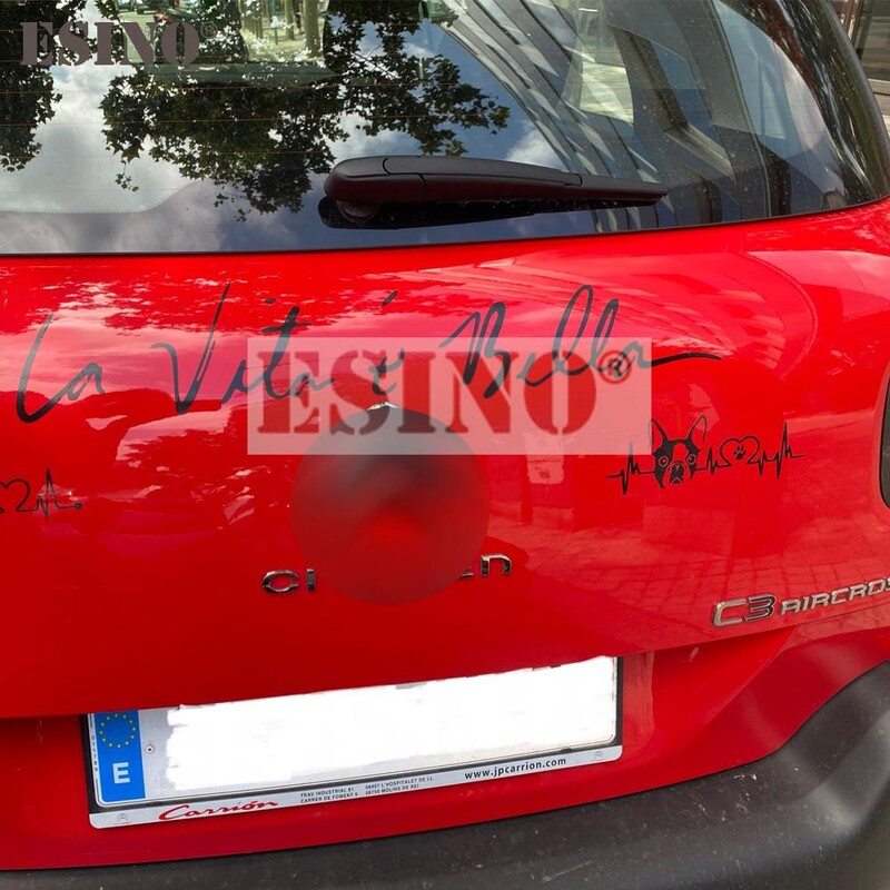 Automobilių modeliavimo lipdukas su automobiliu gyvenimas yra toks gražus itališkas La Vita E Bella PVC 3D raižinys, atsparus vandeniui vinilo automobilių lipdukai Automobilių priedai