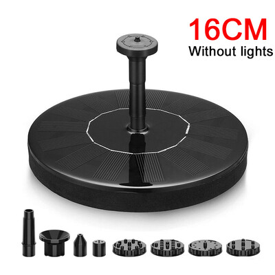 Saules strūklaka krāsa 7 LED gaisma Saules rotējoša strūklaka 3W 6 sprauslas ūdens sūknis āra putnu vannas dārza peldošā DIY cisterna