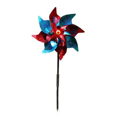 Lāzera pretputnu atbaidītājs vējdzirnavas āra pretbaložu atbaidīšanas pinwheels Spinner atstarojošs dārza balkona putnu atbaidīšanas līdzeklis