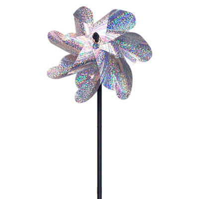 Lāzera pretputnu atbaidītājs vējdzirnavas āra pretbaložu atbaidīšanas pinwheels Spinner atstarojošs dārza balkona putnu atbaidīšanas līdzeklis