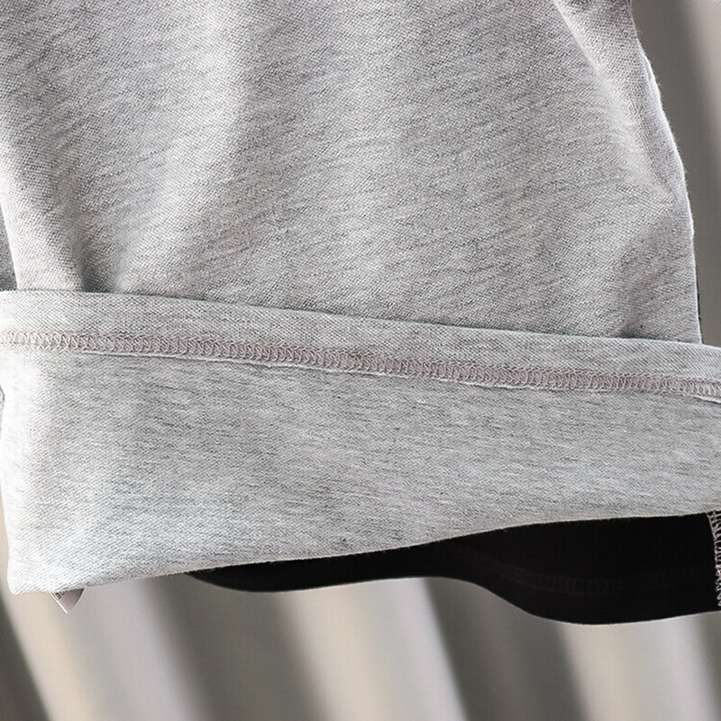 2024. gada vasaras zēni, moderns ikdienas elpojošs, melns, balts un pelēks trīskrāsu/polo krekls/krekls ar īsām piedurknēm/2–8 gadus vecs