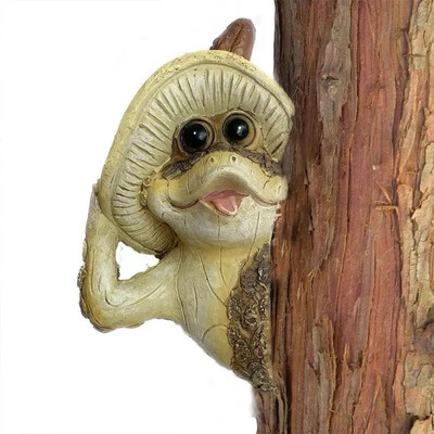 Kukucskáló békafa függő díszek Gyanta kézműves dekorációs díszek Virágoskert kerti dekoráció