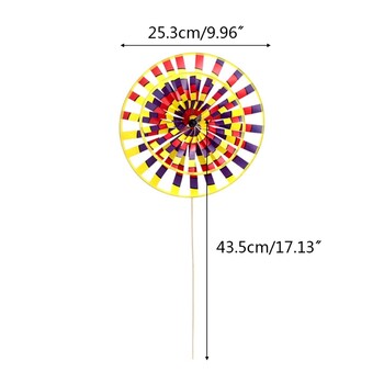 H55A Ρετρό πολύχρωμα Wind Spinners Χλοοτάπητα Pinwheels Ανεμόμυλος Κήπος Αυλή Αίθριο γκαζόν Διακόσμηση Εσωτερικού εξωτερικού χώρου για μωρά παιδικά παιχνίδια