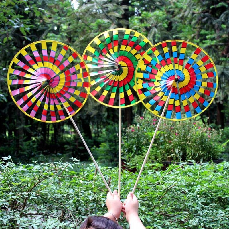 H55A Retro krāsaini vēja griezēji zāliena rati vējdzirnavas Dārza pagalms iekšpagalms zāliena dekorēšana iekštelpās āra zīdaiņu rotaļlietas bērniem