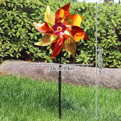 Lazerinis nuo paukščių atbaidymo vėjo malūnas lauko sidabro spalvos besisukantis vėjo malūnas nuo balandžių atmetimo suktukas sodo sodo paukščių baidymo įrankis