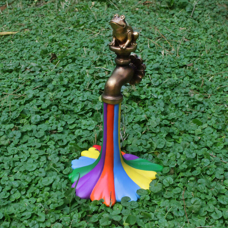 1db-folyó szivárványgyanta szobor, jelenet dekoráció, szoba dekoráció, kert dekoráció, kültéri dekoráció dísz, ablak dekoráció