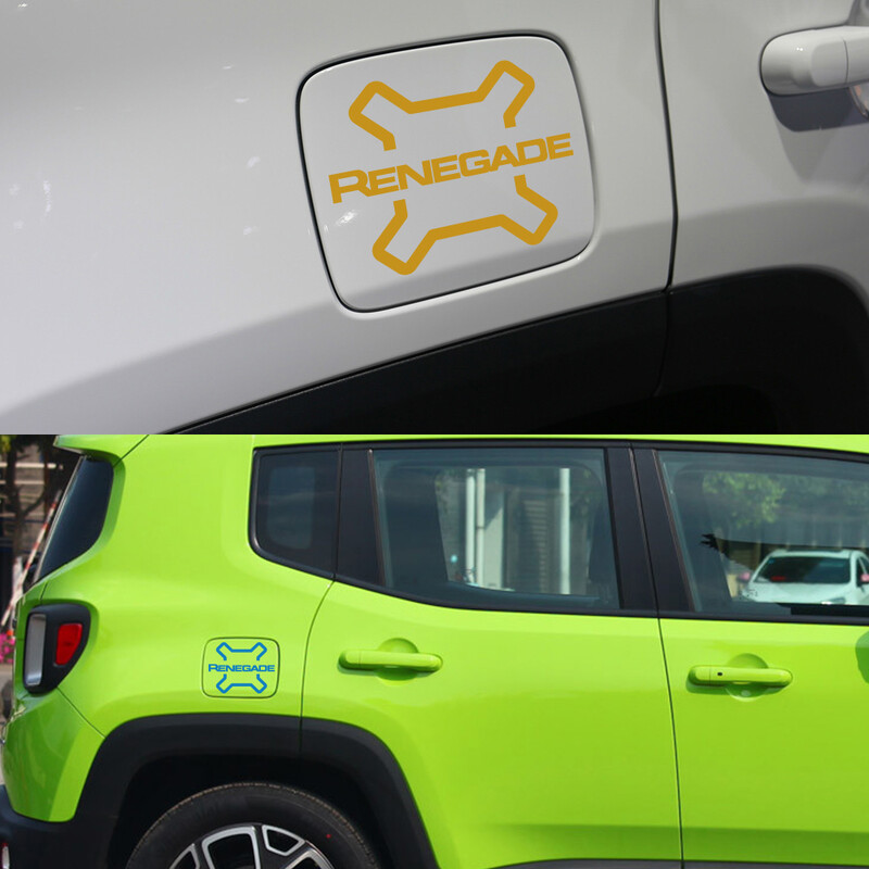 Automašīnas degvielas tvertnes vāciņa uzlīme JEEP Renegade SPORT LATITUDE UPLAND TRAIlLHAWK JEEPSTER ISLANDER Auto piederumi Vinila plēves uzlīme