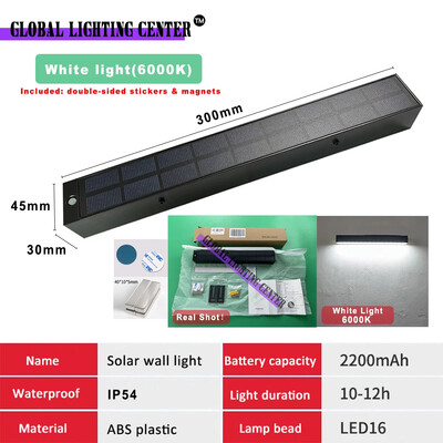 Strip päikeseenergia seinavalgusti välistingimustes magnetvalgustus sisehoovi garaaživalgusti aiakaunistus induktsioon päikese seinavalgusti välisvalgusti