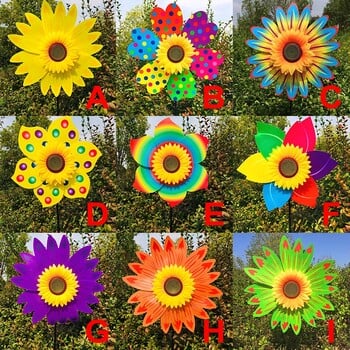 Sunflower Windmill Sunflower Lawn Pinwheels Wind Spinners Garden Party Pinwheel for Lawn & Garden