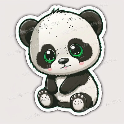 Panda Baby uzlīme automašīnas kravas automašīnas loga bufera grafiskā vinila uzlīme Zoo Animal — ūdensizturīgs PVC