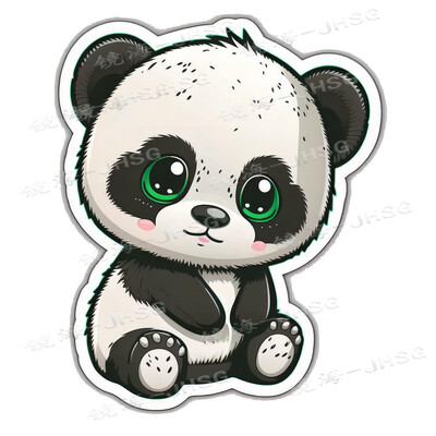 Panda Baby uzlīme automašīnas kravas automašīnas loga bufera grafiskā vinila uzlīme Zoo Animal — ūdensizturīgs PVC