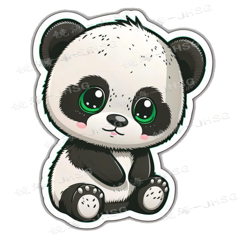 Panda Baby uzlīme automašīnas kravas automašīnas loga bufera grafiskā vinila uzlīme Zoo Animal — ūdensizturīgs PVC